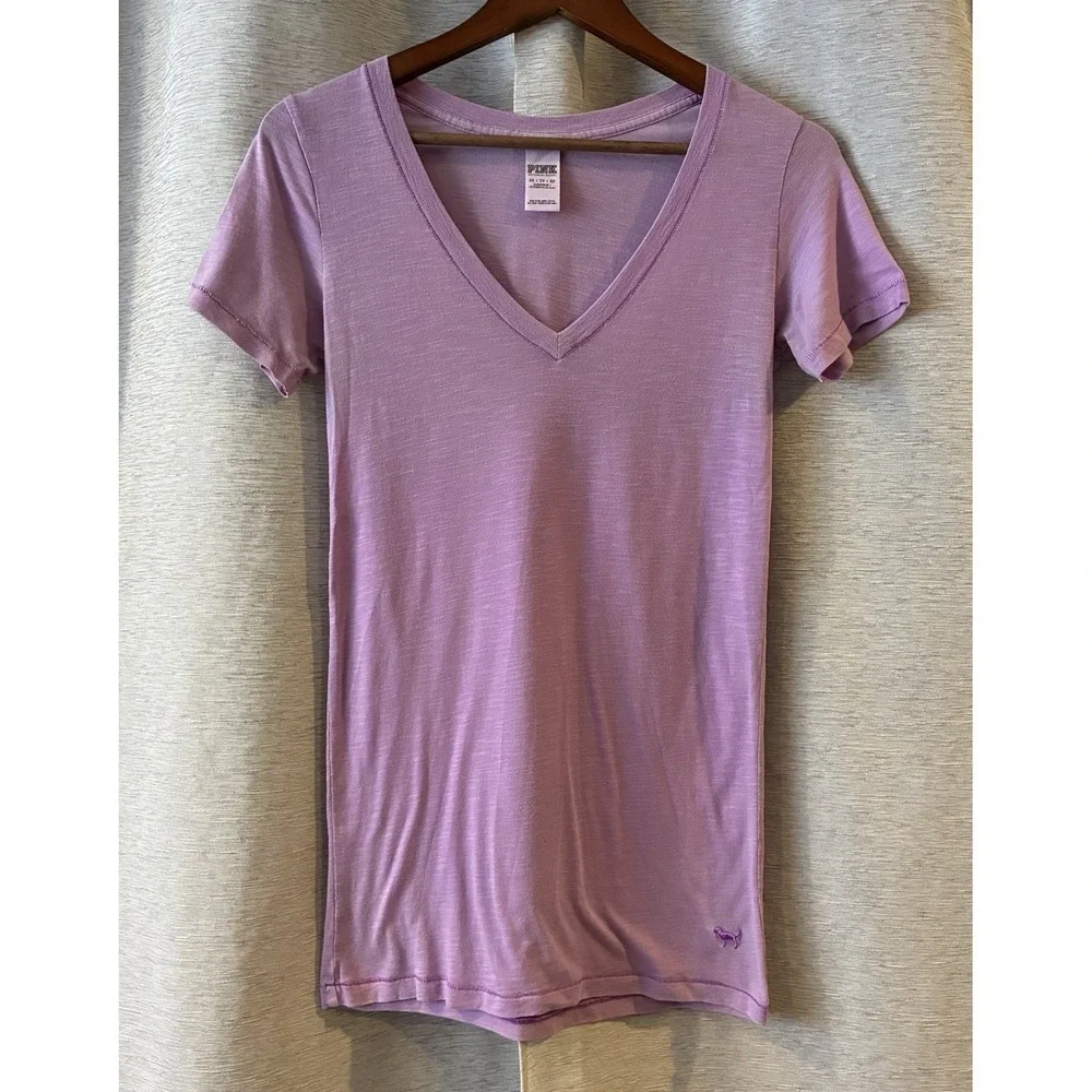 Victoria Secret Sheer Purple V Neck Top Y2K Size‎ XS